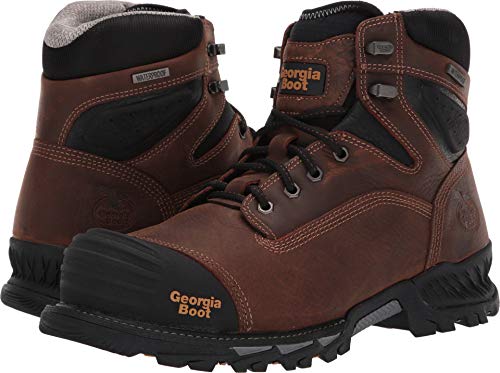 Georgia Boot Rumbler Composite Toe Waterproof Work Boot Black and Brown