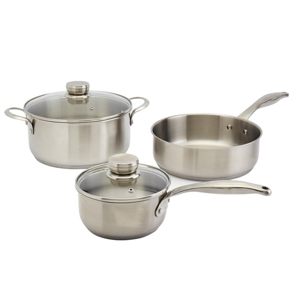 5Pc Frigidaire Stainless Steel Cookware Set