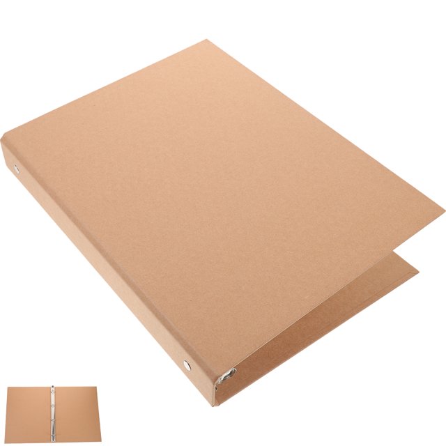 Binder Cover Ring Binder Notebook Binder Cover Kraft Paper Binder Reusable Notebook Shell