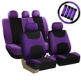 thumbnail image 1 of FH Group Car Seat Cover Full Set with Steering Wheel, Belt, and Head Rest Covers, 11 Colors, 1 of 7