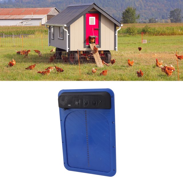 Automatic Chicken Coop Door with Solar Powered Light Sensor and Battery Opener