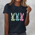 thumbnail image 2 of Pisexur Hauts de Printemps pour Femmes 2025, Hauts d'Entraînement Femmes, Hauts d'Entraînement Femmes T-Shirt Imprimé Manches Courtes Col Rond Chandail à la Mode Noir, P, 2 of 5