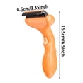 thumbnail image 2 of Self Cleaning Pet Grooming Brush Metal Comb for Detangling Long Matted Hair and Easy Undercoat Removal on Cats Dogs, 2 of 5