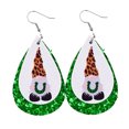 thumbnail image 1 of Heliisoer Boucles d'Oreilles pour Femmes, Mode, Saint-Patrick, Vert, Forme Goutte, Imprimées, Clous d'Oreilles, 1 of 2