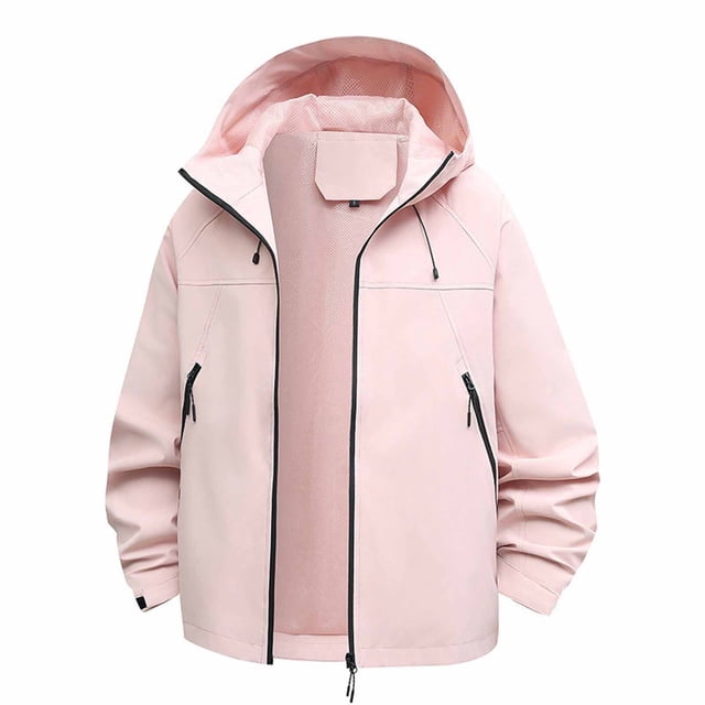 Yuyuzo Womens Rain Jacket Waterproof Lightweight Windbreaker Jacket Plus Size Raincoat with Pockets