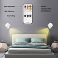 thumbnail image 4 of RKSTN Lights 3 Brightness Level Magnetic Wall Lamp Multifunctional Household Rechargeable Remote Control LED Night Light Bedside Lamp Cordless For Study Reading Bedside Lights, 4 of 7
