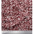 thumbnail image 1 of Soimoi Poly Georgette Fabric Leaves,Bird & Rose Flower Print Fabric by Yard 52 Inch Wide, 1 of 3