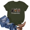 thumbnail image 1 of Blouses pour Femmes Mode pour Femmes Imprimé Manches Courtes Blouse Ample T-Shirt Drôle à Col Rond Hauts, 1 of 1