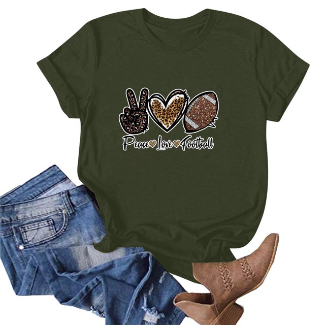 Blouses pour Femmes Mode pour Femmes Imprimé Manches Courtes Blouse Ample T-Shirt Drôle à Col Rond Hauts