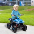 thumbnail image 2 of Qaba 12V Kids ATV with Four Wheels Spring Suspension, Blue, 2 of 9
