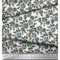 thumbnail image 2 of Soimoi Polyester Crepe Fabric Leaves & Floral Block Printed Craft Fabric by The Yard 52 Inch Wide, 2 of 3