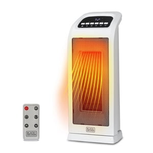 BLACK+DECKER Oscillating Tour de chauffage portable et ventilateur de chauffage et de tour avec commandes électroniques, chauffage portable en céramique avec 3 Paramètres, & Chauffe-tour électrique avec télécommande