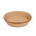 thumbnail image 3 of Papier Cuisson pour Friteuse, Résistant à l'Huile et à la Chaleur Rond Antiadhésif Jetable 50 Pcs Papier Cuisson de Qualité Alimentaire pour Restaurant Marron, 3 of 8