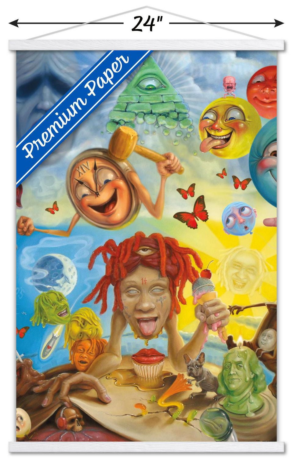 Trippie Redd - Art Wall Poster, 22.375" x 34" Framed
