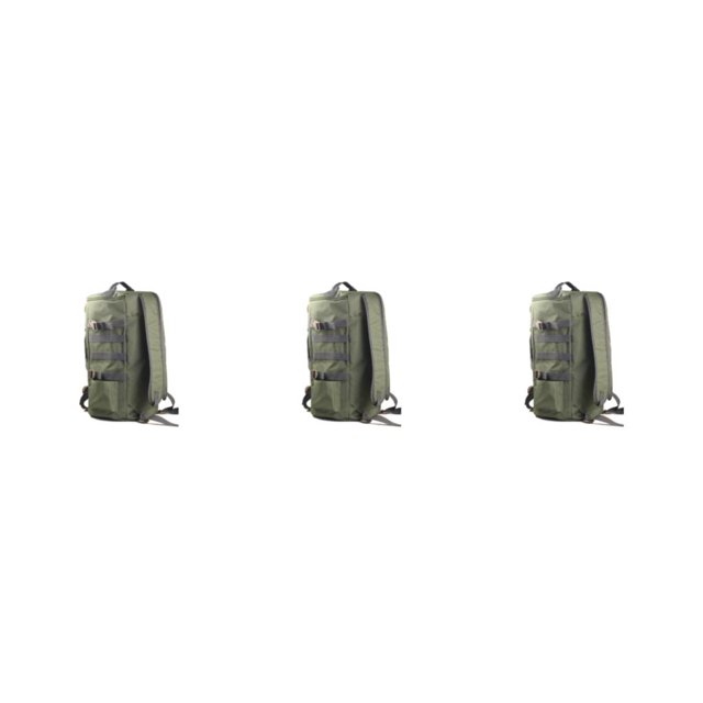 QualitChoice Sac de Pêche Imperméable à Double Bandoulière Sac à Dos Randonnée Pochette pour Moulinet Grande Capacité Sacs d'Articles de Pêche Plein Air Camping Vert 3 Pcs