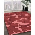 thumbnail image 3 of Ahgly Company Tapis de Zone Carré Orange Lavable en Machine, 4 Pieds Carré, 3 of 7