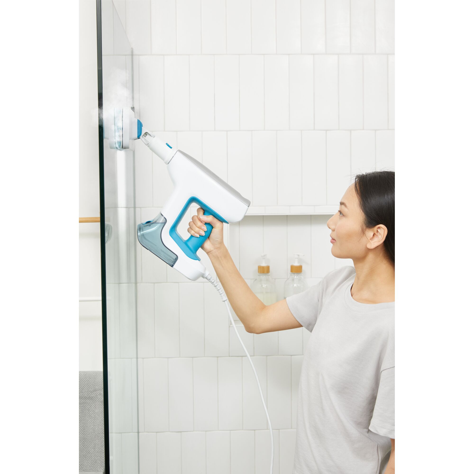 BLACK+DECKER SteamMop Multipurpose Steam Cleaning System with 7 Attachments + Storage Wall Mount
