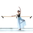 thumbnail image 3 of Ballet Barre Single Bar 8 FT Long 1.5” Diameter Black for Kids and Adults Wall Mounted | Fixed Height Ballet Bar Traditional Wood Home/Studio Ballet Bar, Dance Bar, Stretch Bar, Dancing/Stretching, 3 of 8