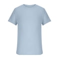 thumbnail image 3 of DPTALR Men's Summer Solid Round Neck Short Sleeved Knitted T-shirt, 3 of 5