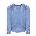thumbnail image 4 of WTXUE T-Shirts à Manches Longues, Chandails à Col Rond pour Femmes Automne Hiver Décontractés à Rayures T-Shirt Haut Rayé Hauts Décontractés pour Femmes Bleu/à Rayures S, 4 of 5