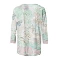 thumbnail image 4 of TIMIFIS Womens Tops 3/4 Sleeve Casual Loose Fit Tunic Tops Scoop Neck T-ShirtFall, 4 of 5