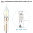 thumbnail image 3 of Unique Bargains Candle Shape Covers Sleeves Iron Candelabra Base Pale Gold 6 Count, 3 of 6