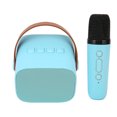 thumbnail image 1 of Portable Karaoke Machine, Stable Long Distance Retro Bluetooth Speaker Microphone Set Sound Changing HD Stereo  for Party for Kids Blue, 1 of 7