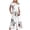 #27, variant on Pisexur Womens Summer Dresses Round Neck Flowy Pleat Dress Trendy Short-Sleeve Fashion with Pocket Beach Summer Swing Floral Print Dresses