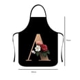 thumbnail image 2 of EGNMCR Apron Flower Letter Pattern Kitchen Fouling Apron Letter Print Series Apron Apron Apron, 2 of 2