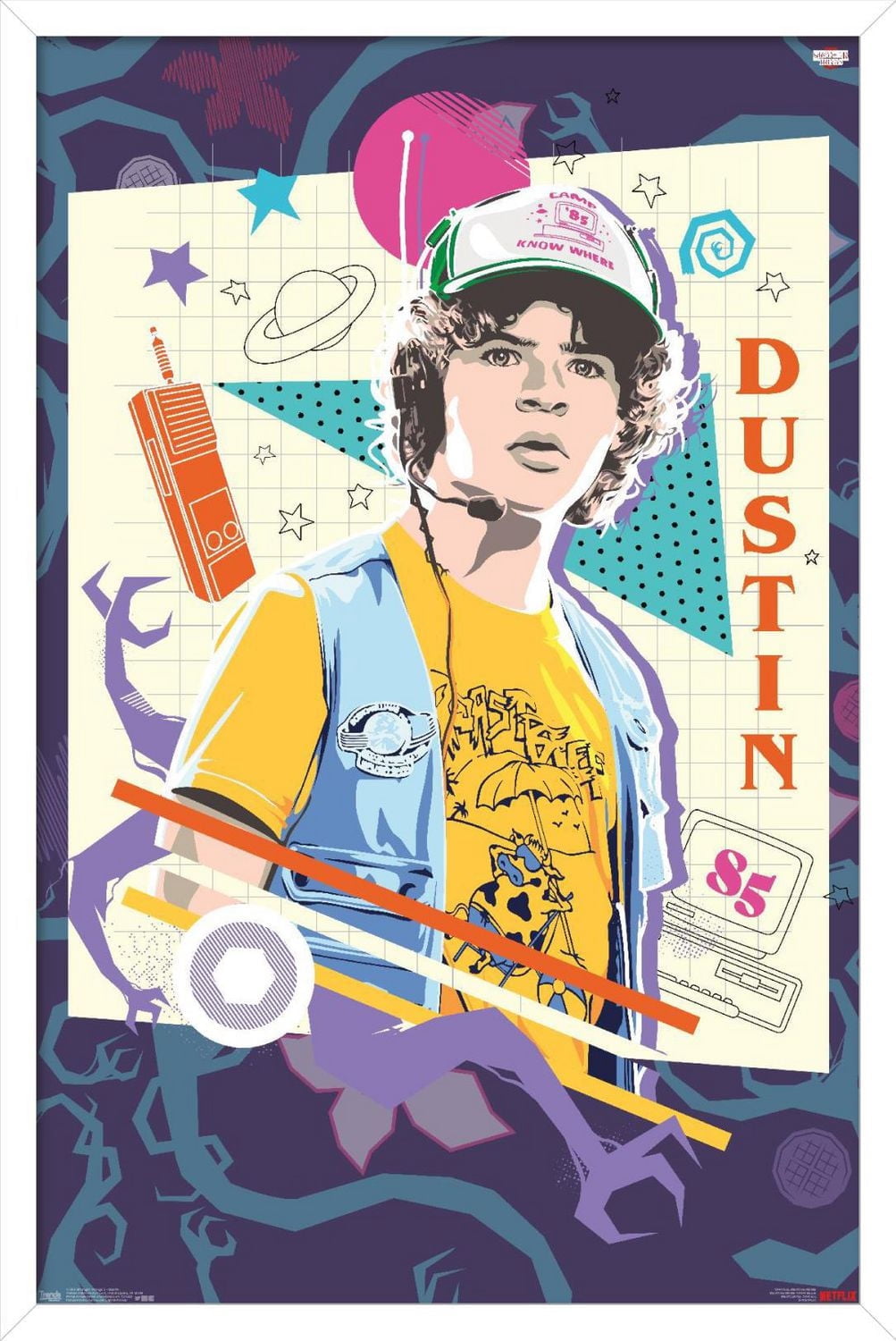 Netflix Stranger Things: Season 3 - Dustin Wall Poster, 14.725" x 22.375" Framed