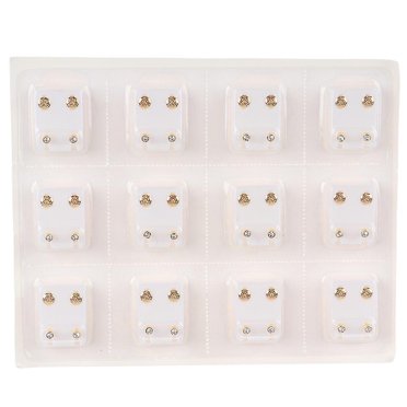 12 Paires Boucles d'Oreilles Médicales Outil de Perçage Clou d'Oreille Boucles d'Oreilles en Acier Chirurgical Bijoux