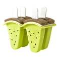 thumbnail image 1 of RuiJiao Watermelon Ice Popsicle Molds with Handles, Reusable Easy Demould Drip-Proof for Homemade DIY Ice Cream, Fruit Pops, Multicolor (Red, Green, Orange), 1 of 8