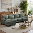 thumbnail image 3 of Homall Modern U-Shape Sectional Sofa, Chenille Fabric Modular Couch, 4 Seat Oversized Sofa with Chaise for Living Room, Sleeper Sofa Bed with Memory Foam, 3 of 7