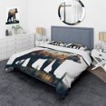 thumbnail image 1 of Designart "Bear s Forest Fusion V" Abstract Bedding Covert Set - Bear Orange Animals Bed Set With 2 Shams, 1 of 6