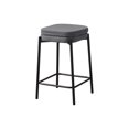 thumbnail image 1 of Monarch Specialties Barstool, Counter Height, Set Of 2, Kitchen, Black Leather Look, Black Metal, Contemporary, Modern, 1 of 3
