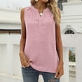 thumbnail image 2 of Timegard Women Summer Tank Tops V- Neck Button Mesh Sleeveless Lightweight Casual Loose Tops Blouse, 2 of 7