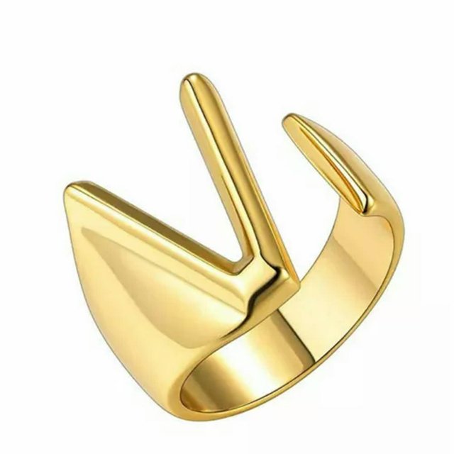 CUITING Fashion Adjustable Initial Alphabet Letter A-Z Ring Finger Rings Women Jewellery-Silver C