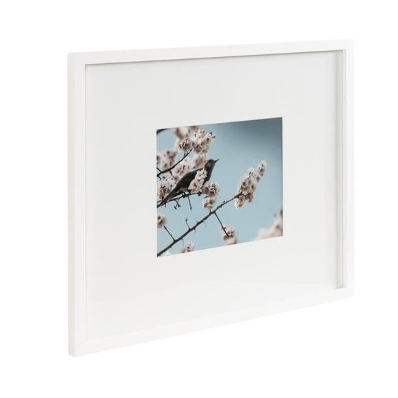 DesignOvation Gallery 16" X 20" Matted to 8" X 10" White Picture Frame