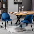 thumbnail image 2 of HOMCOM Dining Chairs Set of 2, Mid-Back Velvet-touch Upholstery Side Chair, 2 of 10