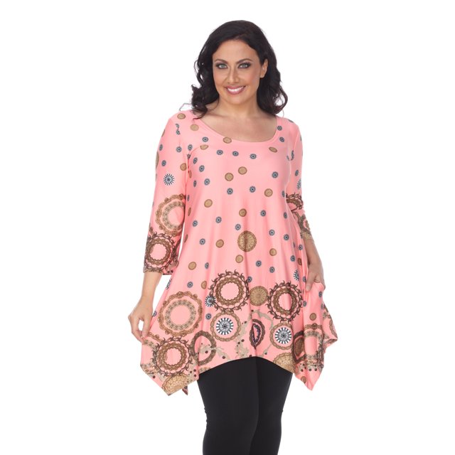 White Mark Tunique pour Femmes à Manches 3/4 en Jersey