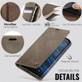 thumbnail image 4 of CaseMe Calf Leather Lining Microfibre Wallet Case For iPhone 11 6.1-inch with RFID Blocking,Magnetic Closure,Card Slots,Cash Slot,Kickstand,Shockproof Flip Folio Protective Phone Case,Brown, 4 of 10