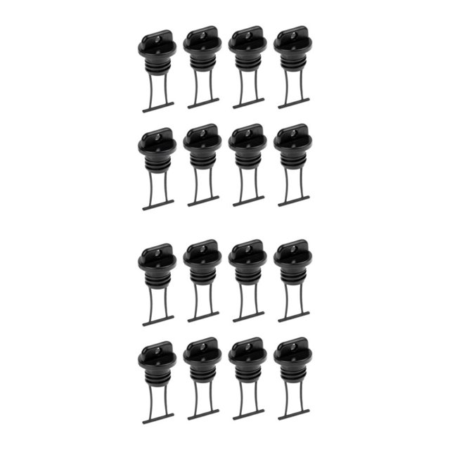 Youkk 8pack/lot Easy To Install Kayak Drain Plug Marine Grade Materials Durable Boats Plug Accessories black 2Set