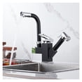 thumbnail image 1 of Kitchen Sink Faucet Black Deck Mounted Flexible Pull Out Mixer Tap Hot Cold Kitchen Faucet Spring Spout Chrome Silver Faucet ,Effortless Installation, 1 of 6