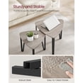 thumbnail image 4 of VASAGLE Nesting Triangle End Tables, Coffee Tables for Living Room Bedroom, Industrial Accent Stacking Side Tables with Metal Frame, Heather Greige and Black, 4 of 5