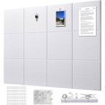 thumbnail image 1 of Felt Wall Tiles Bulletin Board Large Cork Board Alternative .\uDx.\uDx.\uD Felt Pin Board Tack Board with Removable Adhesive Tabs for Home Office School x, 1 of 7