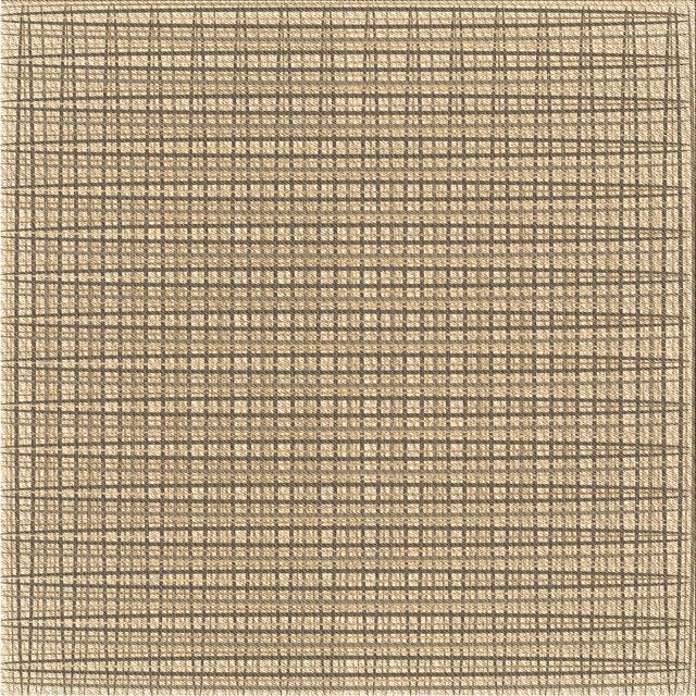 Ahgly Company Tapis d'Intérieur Lavable à la Machine, Carré, Transitionnel, Brun, Tapis de Zone, 7 Pieds Carré