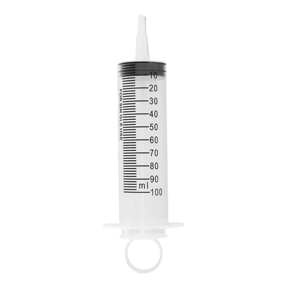 MesaSe 100ml Reusable Liquid Syringe for Animal Food Feeding Industrial Hydroponics Pets Supplies
