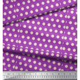 thumbnail image 3 of Soimoi Purple polyester Crepe Fabric Artistic Flower & Dots Print Sewing Fabric Yard 42 Inch Wide, 3 of 3