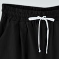 thumbnail image 4 of Timegard Plus Size Shorts for Women Cotton Linen Elastic Waist Drawstring Ruched Casual Loose Shorts, 4 of 5