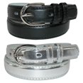thumbnail image 1 of CTM® Ceinture Habillée en Cuir de Base pour Enfant (Lot de 2 Couleurs), 1 of 3